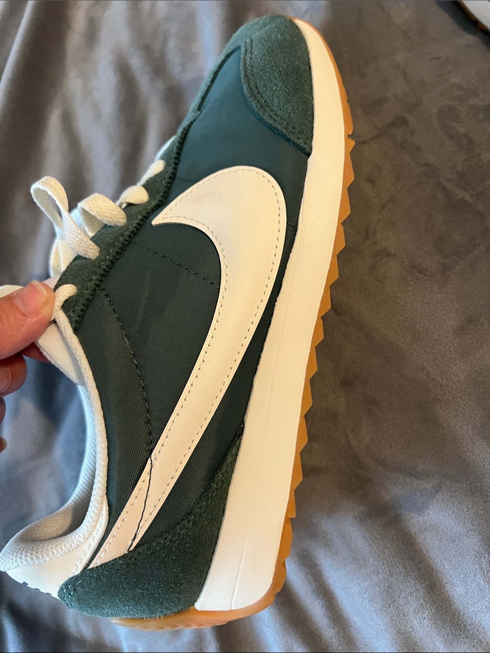 Nike Pacific Dark Green and White Women's Athletic Sneakers - Picture 3 of 10